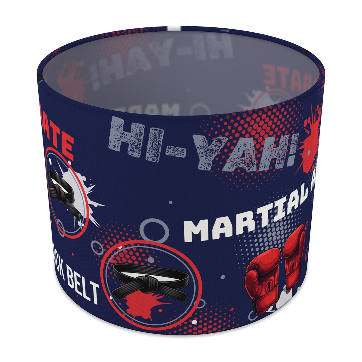 Navy Karate Kid lampshade - 25cm x 20cm Table