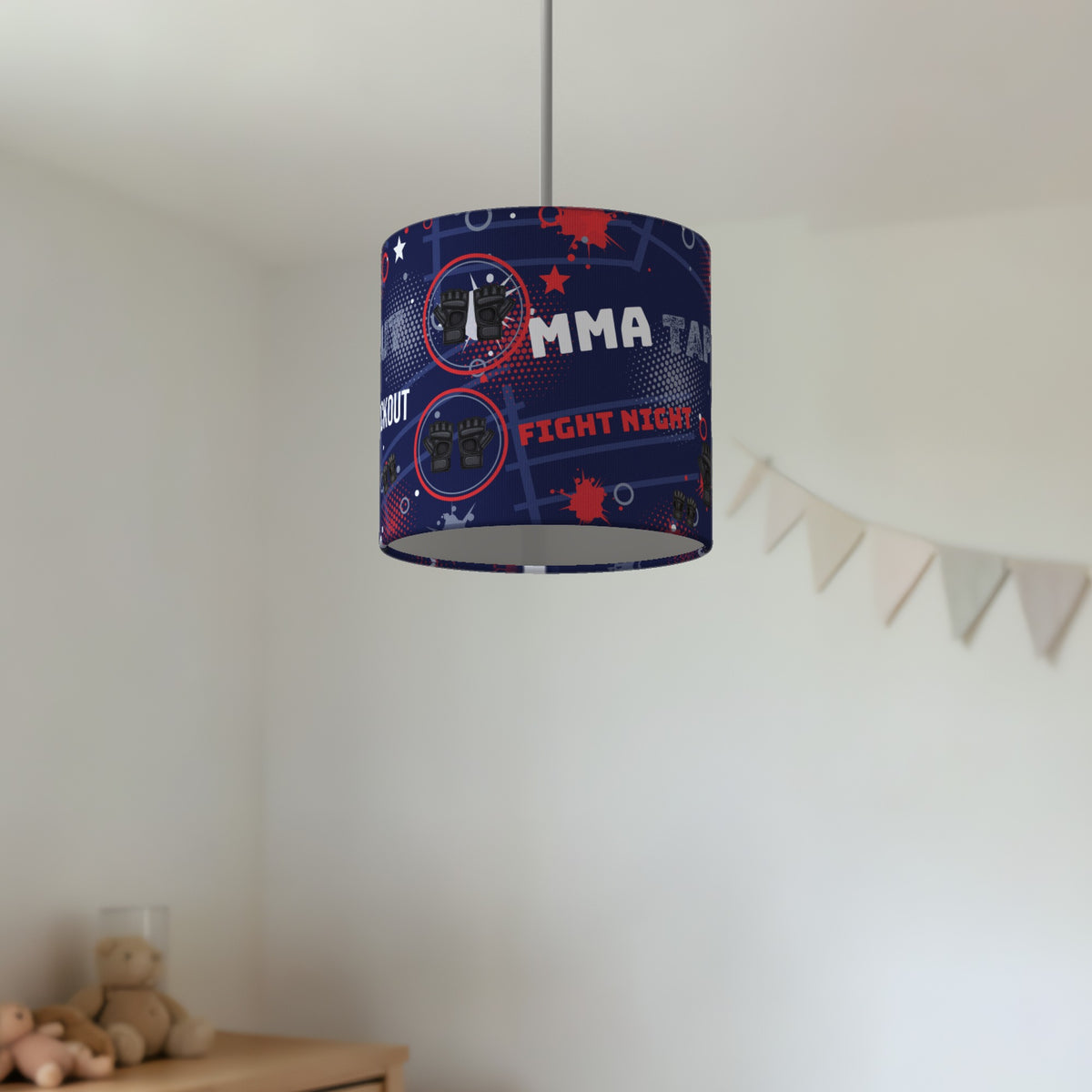 Navy Fight Night lampshade - 20cm x 18.5cm Ceiling - photo 2