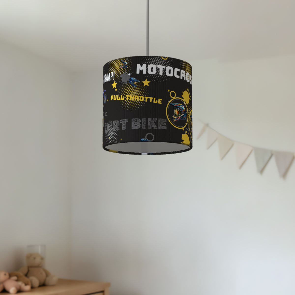 Black Full Throttle lampshade - 20cm x 18.5cm Ceiling - photo 2