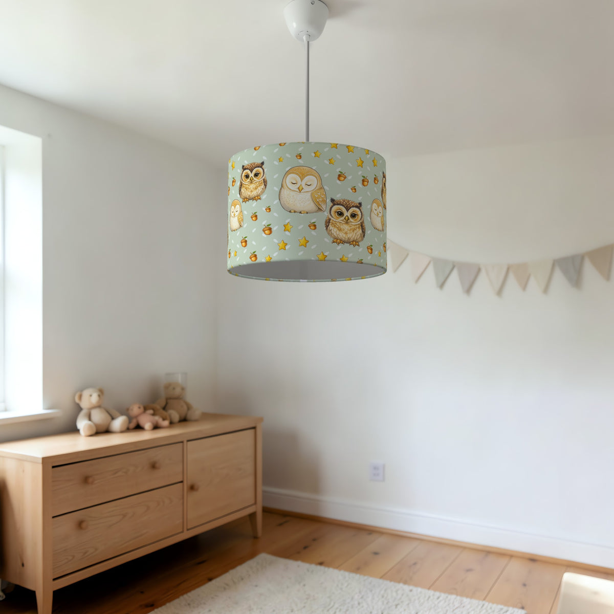 Sage Night Owls lampshade - 20cm x 18.5cm Ceiling - photo 3