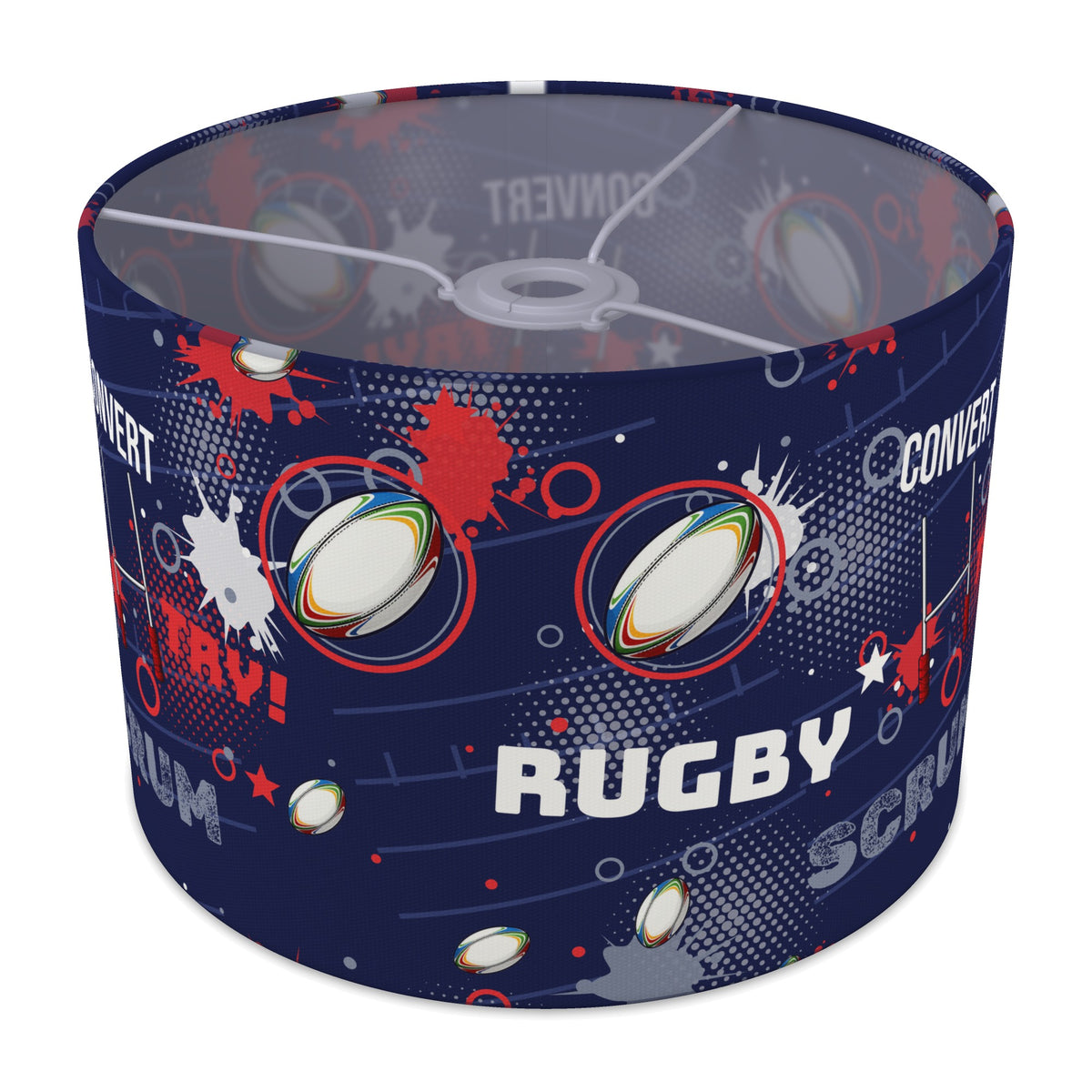 Navy Rugby Crazy lampshade - 30cm x 21cm Ceiling