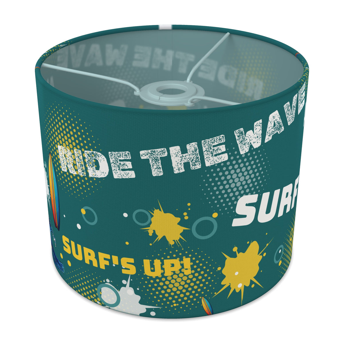 Teal Surf's Up lampshade - 25cm x 20cm Ceiling