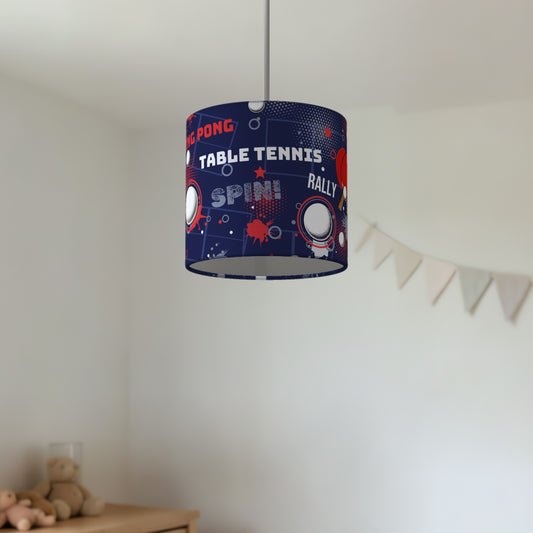 Navy Ping Pong Rally lampshade - 20cm x 18.5cm Ceiling - photo 2