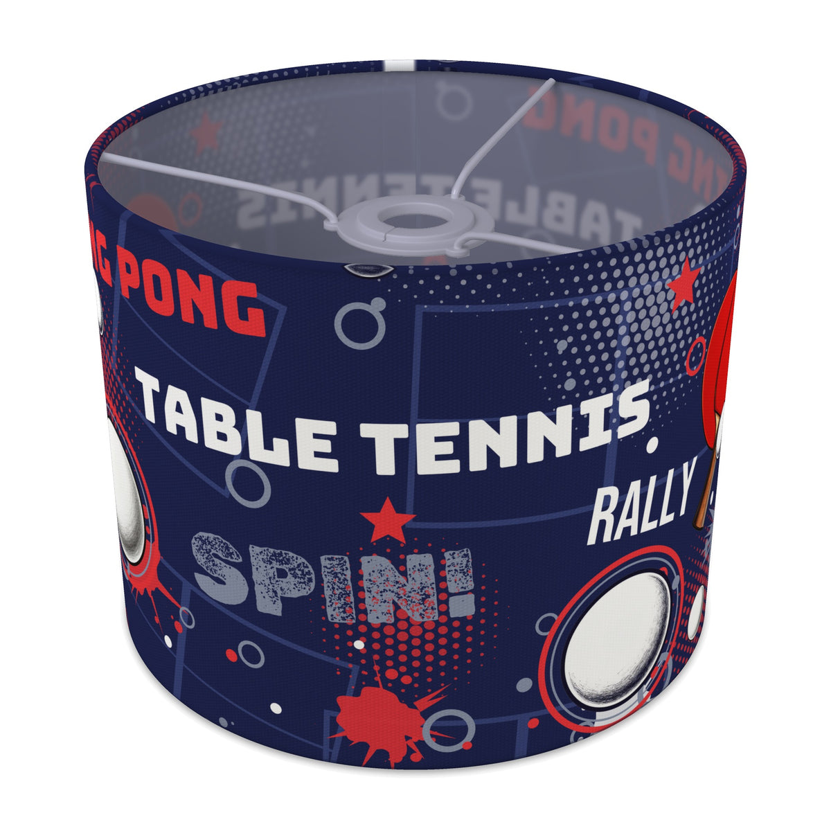 Navy Ping Pong Rally lampshade - 25cm x 20cm Ceiling