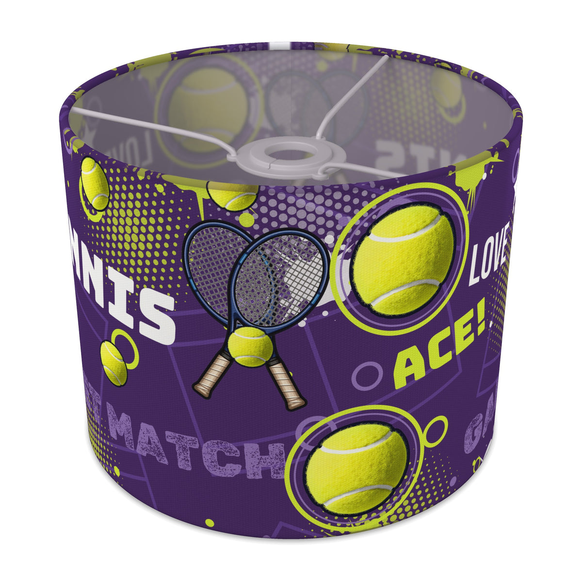 Purple Tennis Ace lampshade - 25cm x 20cm Ceiling