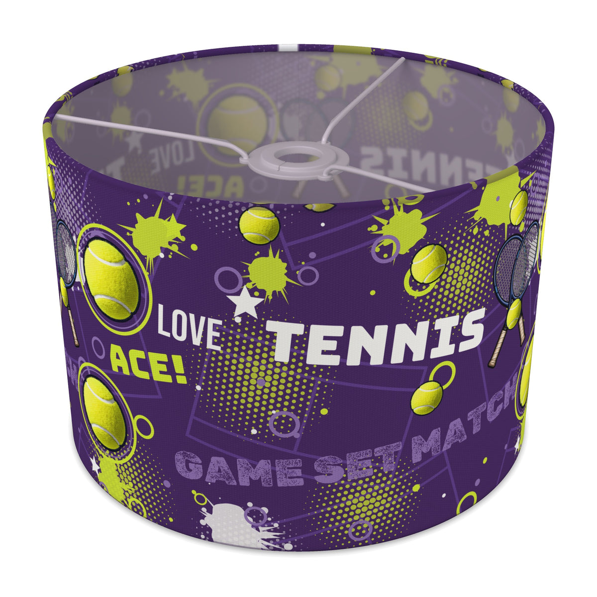 Purple Tennis Ace lampshade - 30cm x 21cm Ceiling