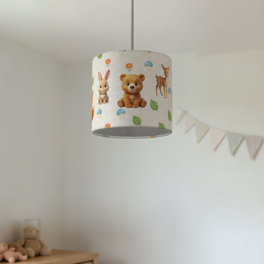 Cream Baby Woodland Friends lampshade - 20cm x 18.5cm Ceiling - photo 2