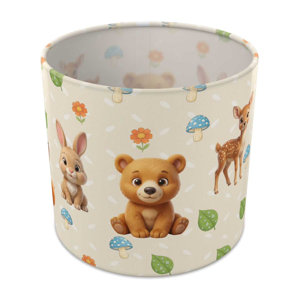Cream Baby Woodland Friends lampshade - 20cm x 18.5cm Table