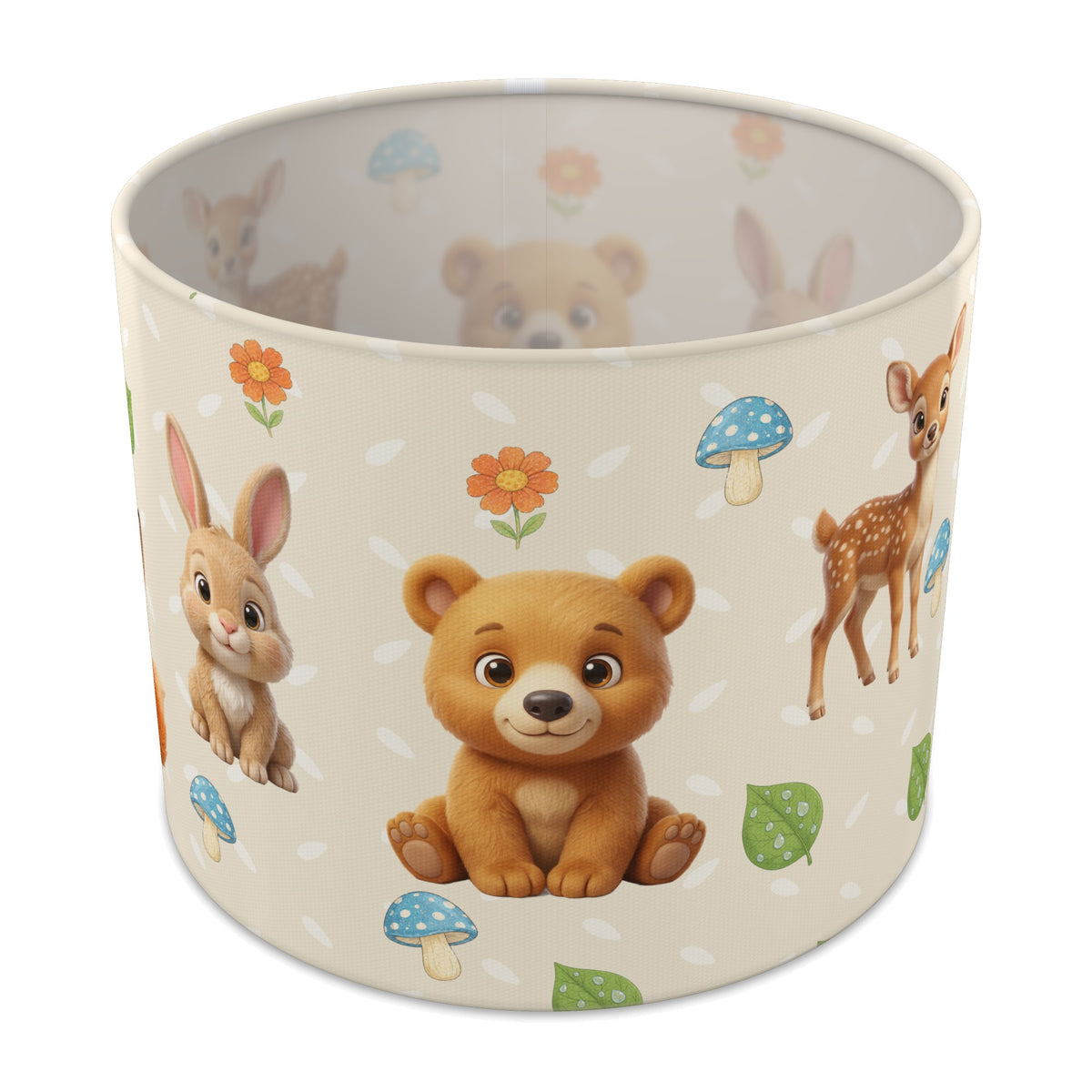 Cream Baby Woodland Friends lampshade - 25cm x 20cm Table