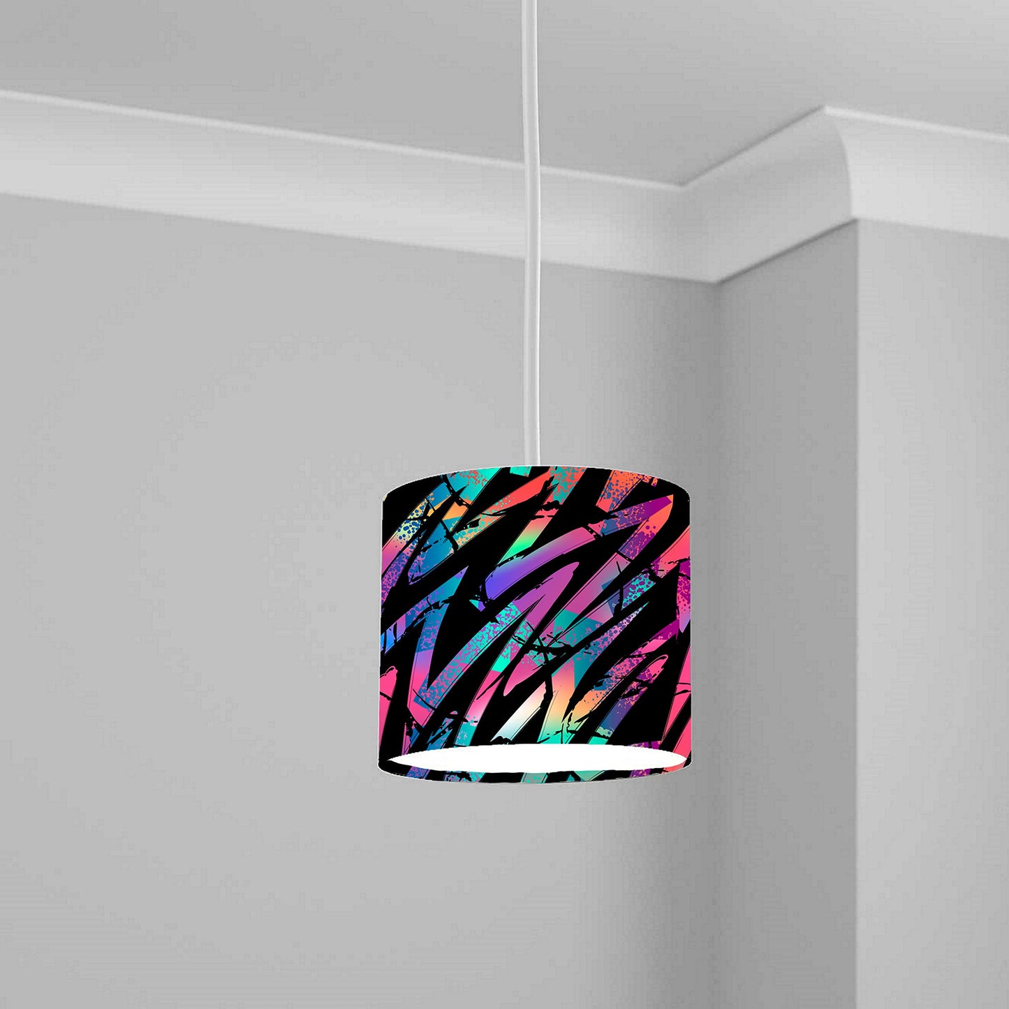 Multicolor Zigzag Pattern Ceiling Lampshade Lightshade for Room - 20cm x 18.5cm