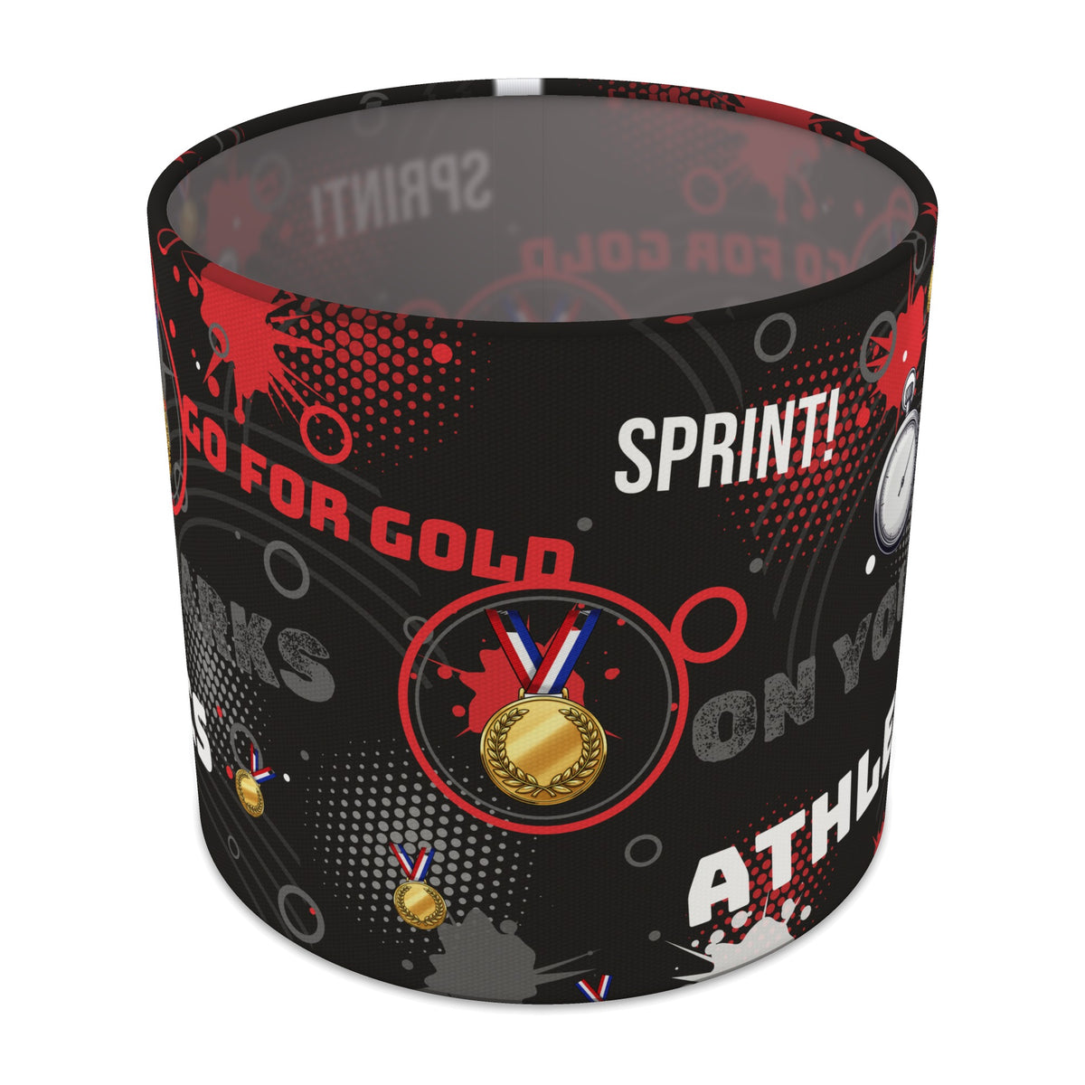 Black Go For Gold lampshade - 20cm x 18.5cm Table