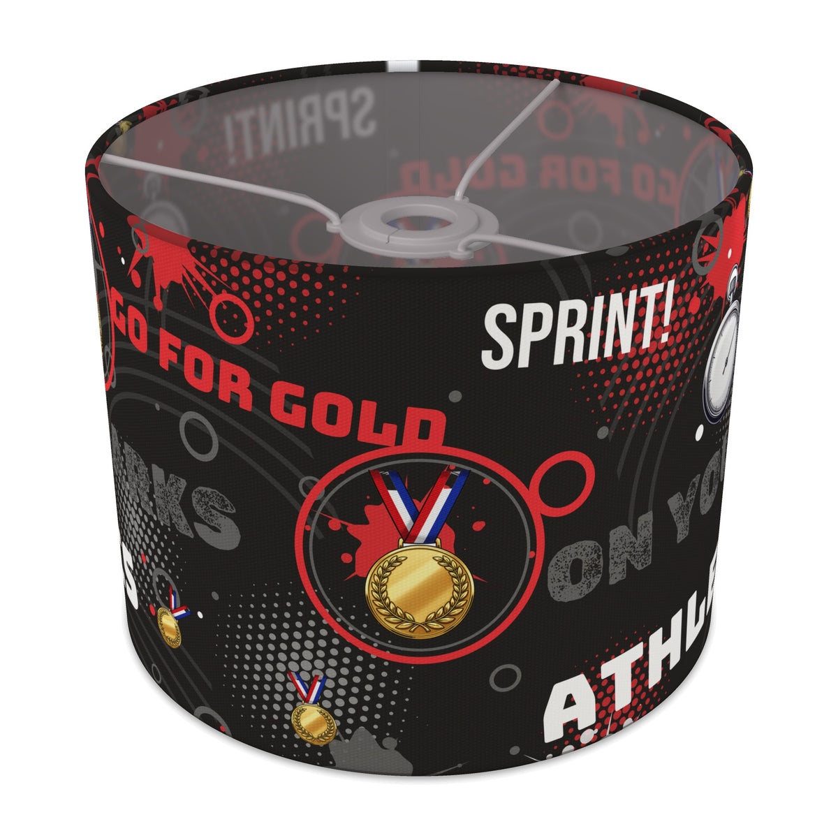 Black Go For Gold lampshade - 25cm x 20cm Ceiling
