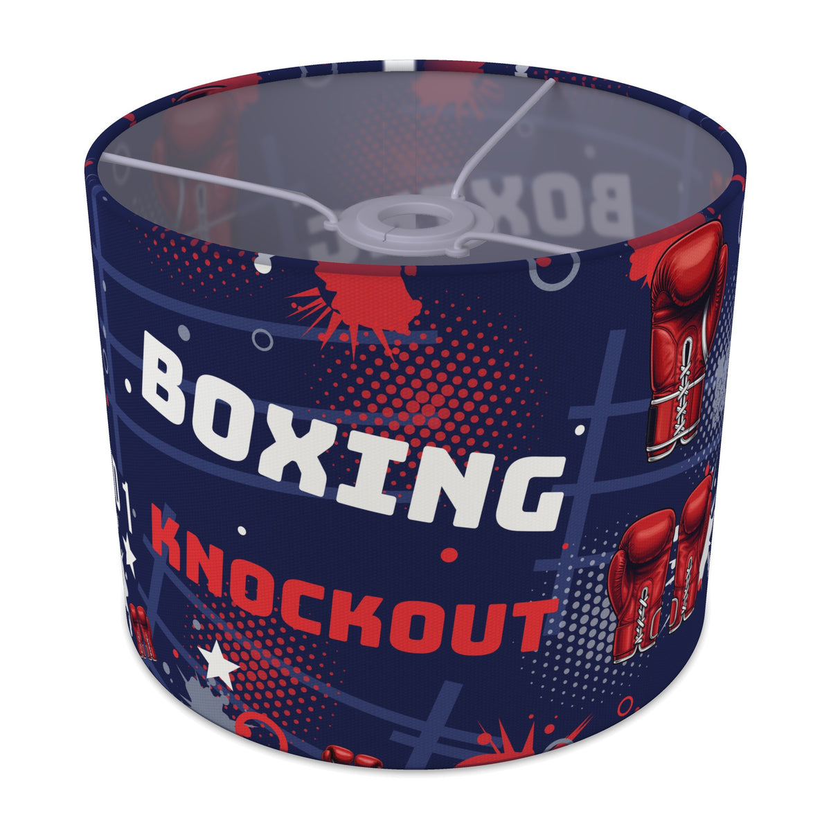 Navy Knockout Boxing lampshade - 25cm x 20cm Ceiling
