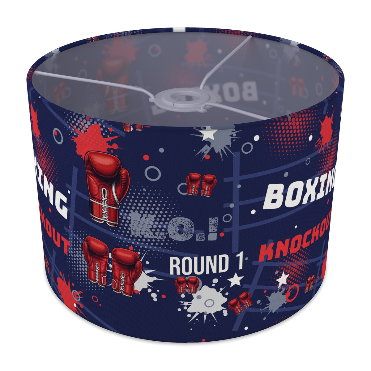 Navy Knockout Boxing lampshade - 30cm x 21cm Ceiling