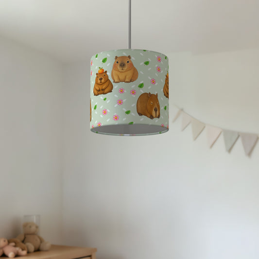 Sage Capybara Chill lampshade - 20cm x 18.5cm Ceiling - photo 2