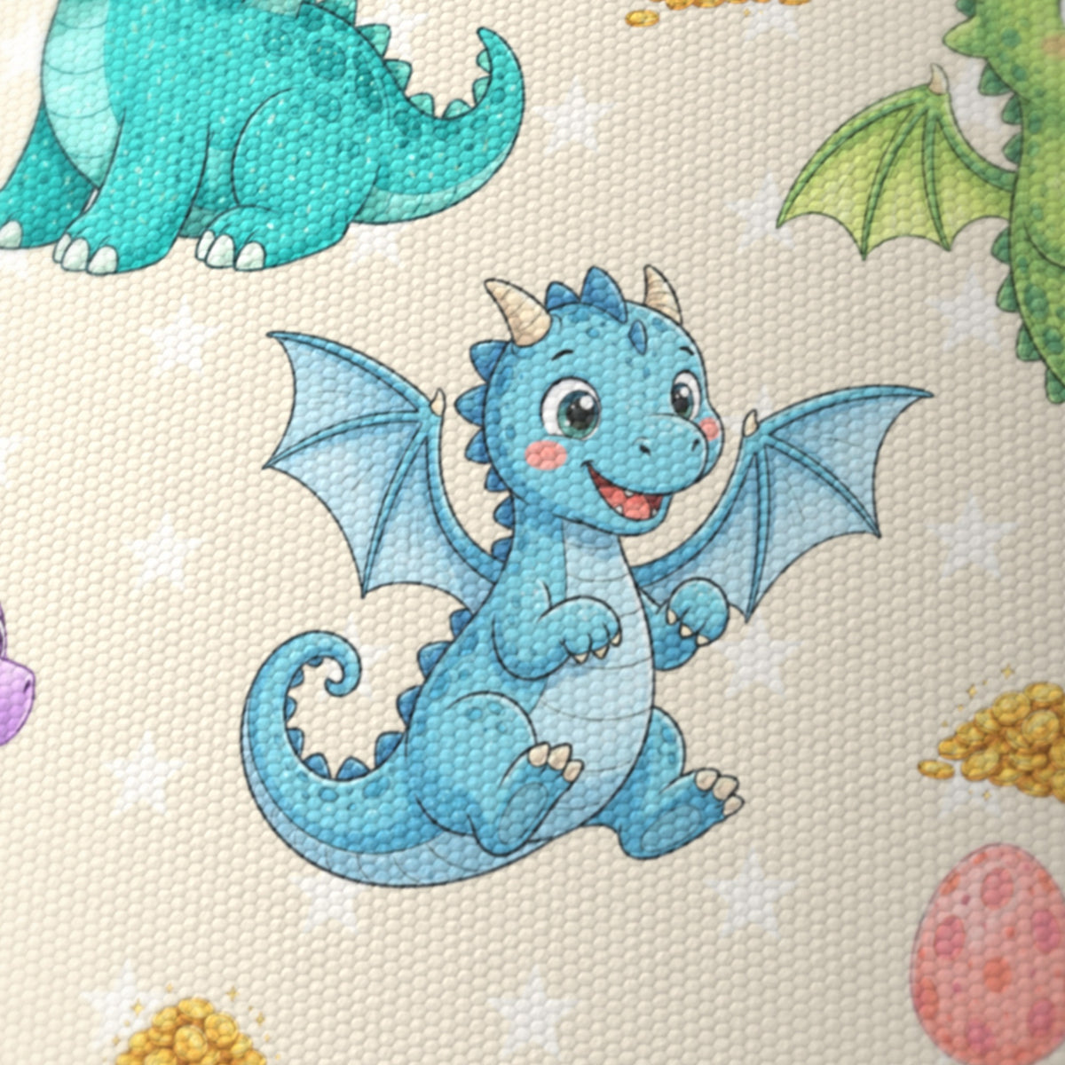 Cream Dragons lampshade - 20cm x 18.5cm Ceiling - photo 6