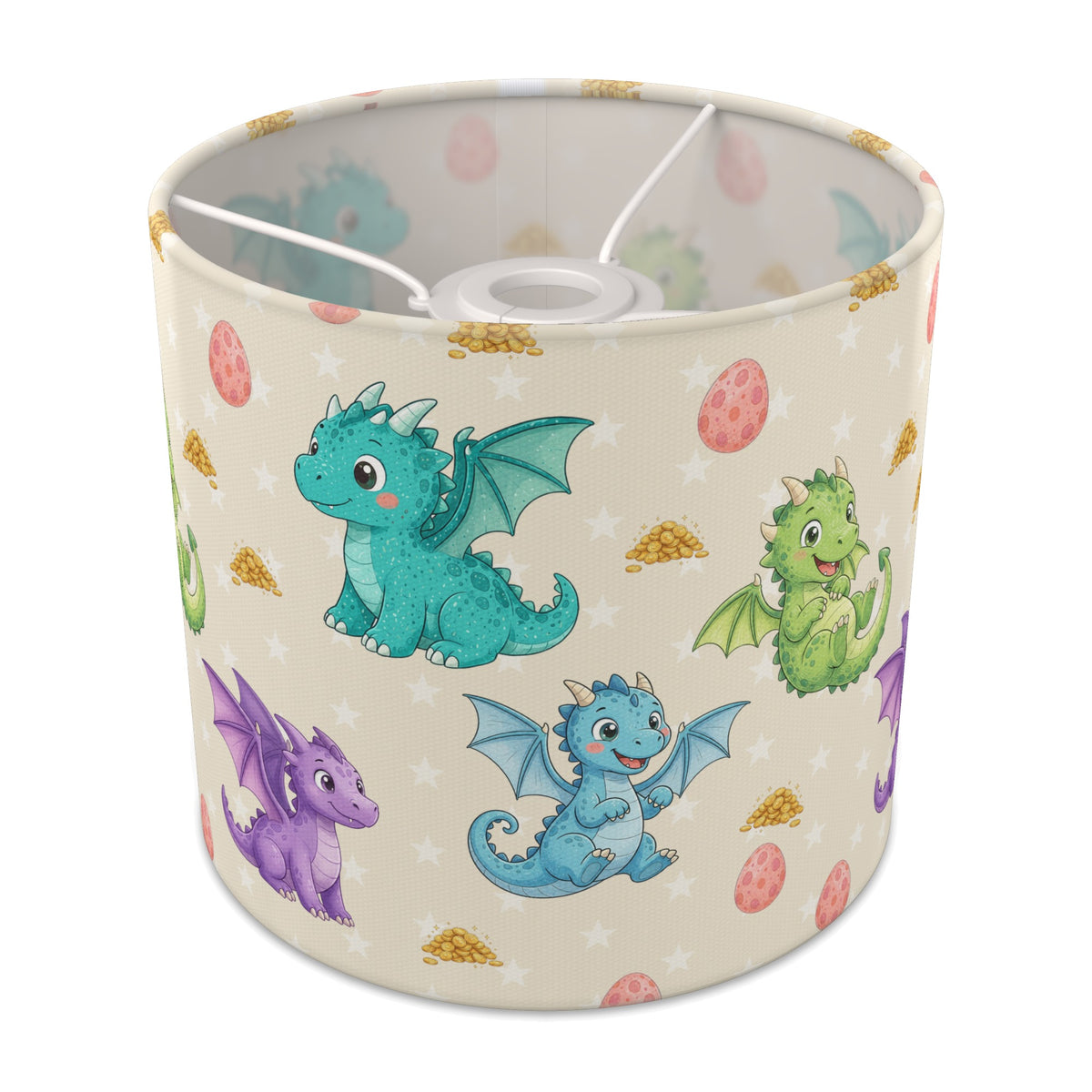 Cream Dragons lampshade - 20cm x 18.5cm Ceiling - main photo