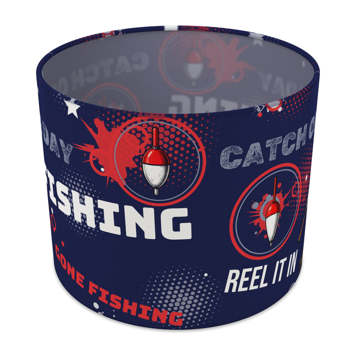 Navy Reel It In lampshade - 25cm x 20cm Table