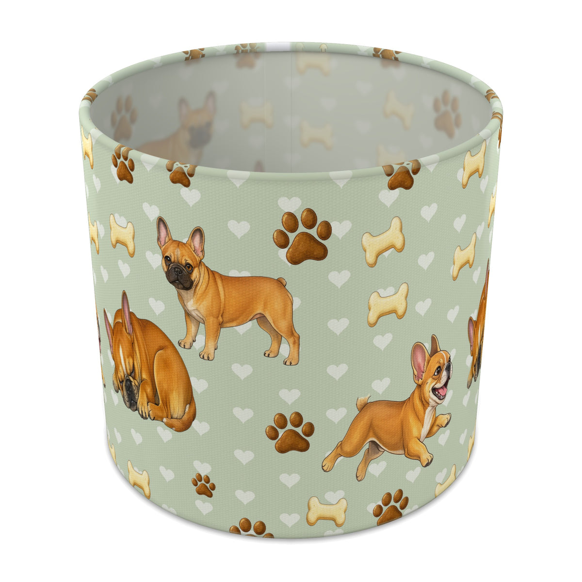 Sage French Bulldog Love lampshade - 20cm x 18.5cm Table