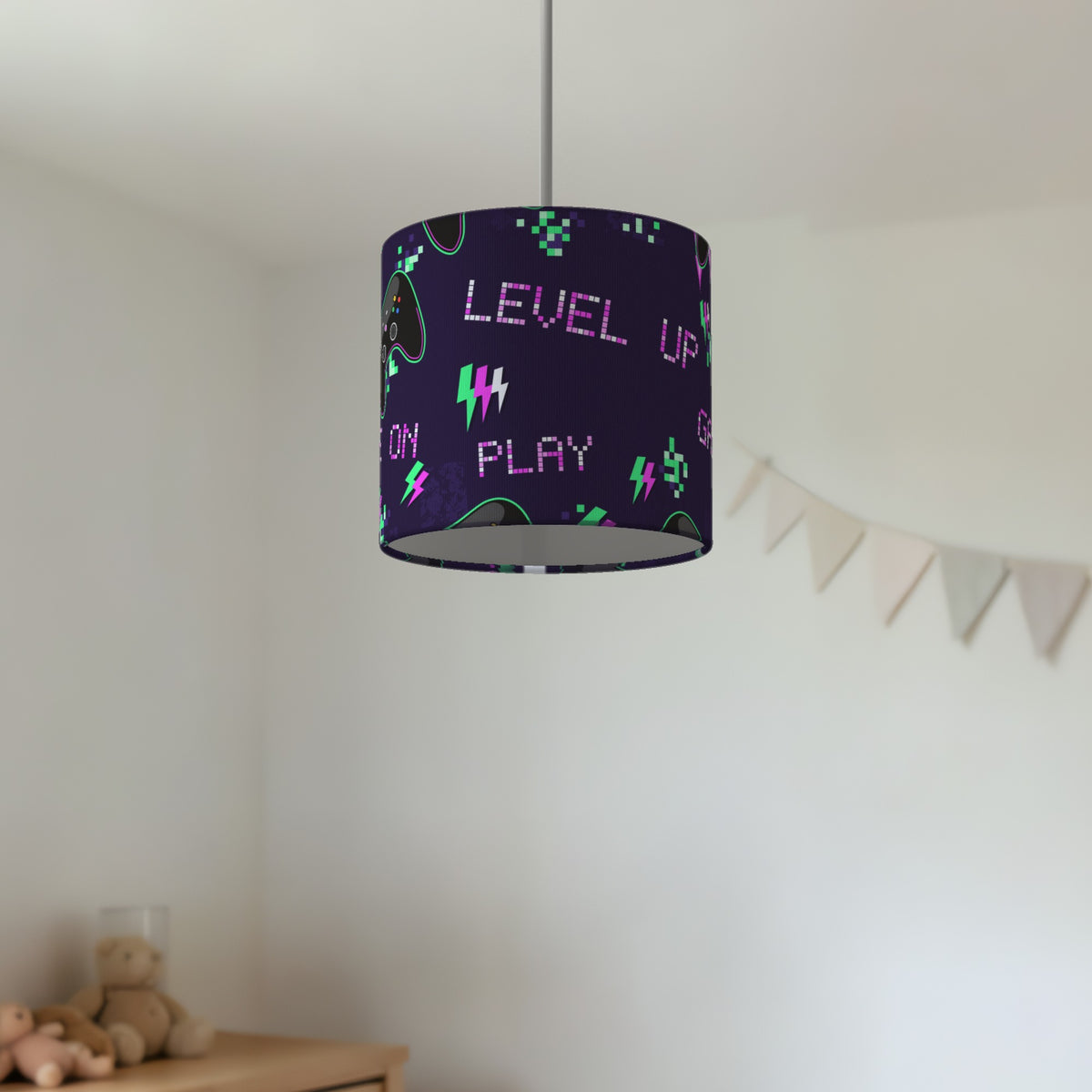 Neon Game On lampshade - 20cm x 18.5cm Ceiling - photo 2