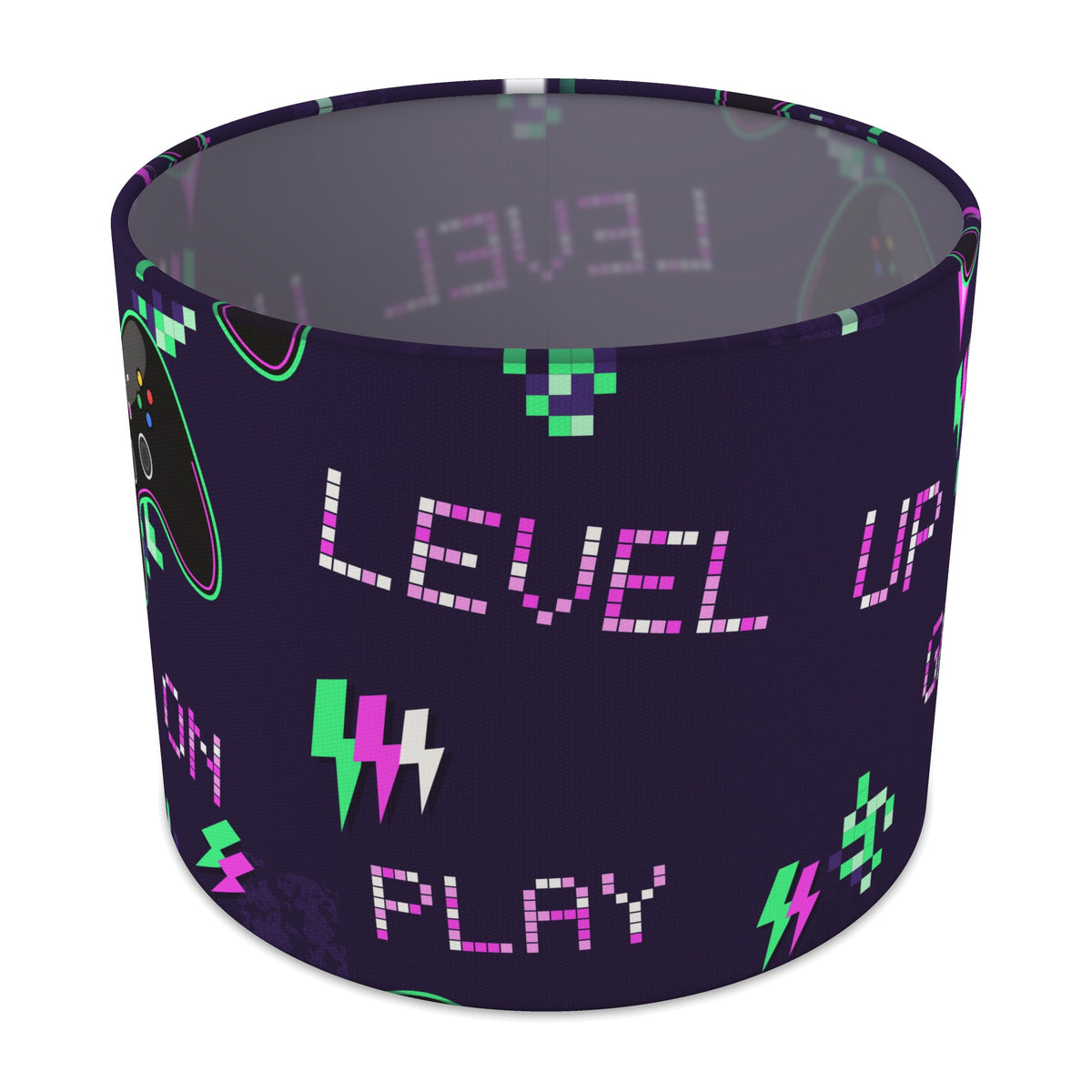 Neon Game On lampshade - 25cm x 20cm Table