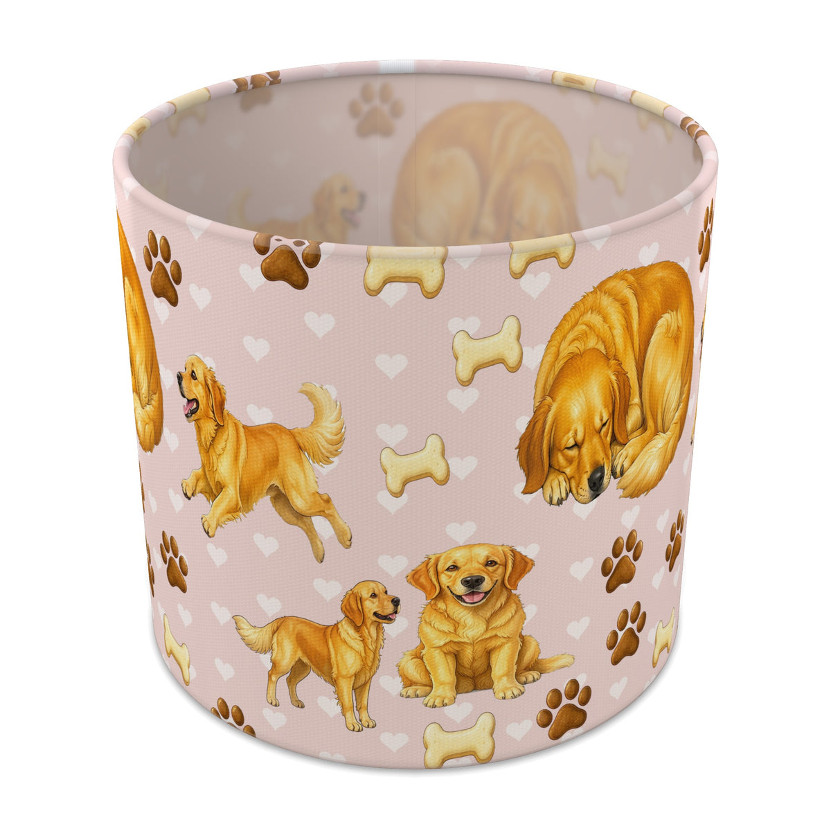 Blush Golden Retriever Love lampshade - 20cm x 18.5cm Table