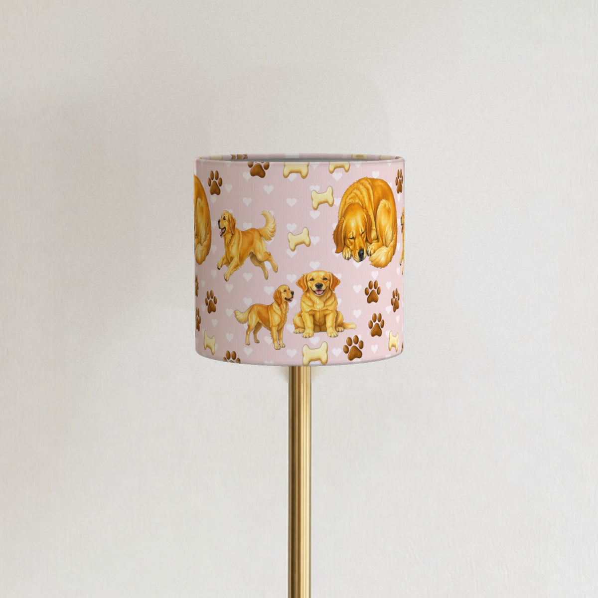 Blush Golden Retriever Love lampshade - 20cm x 18.5cm Ceiling - photo 3