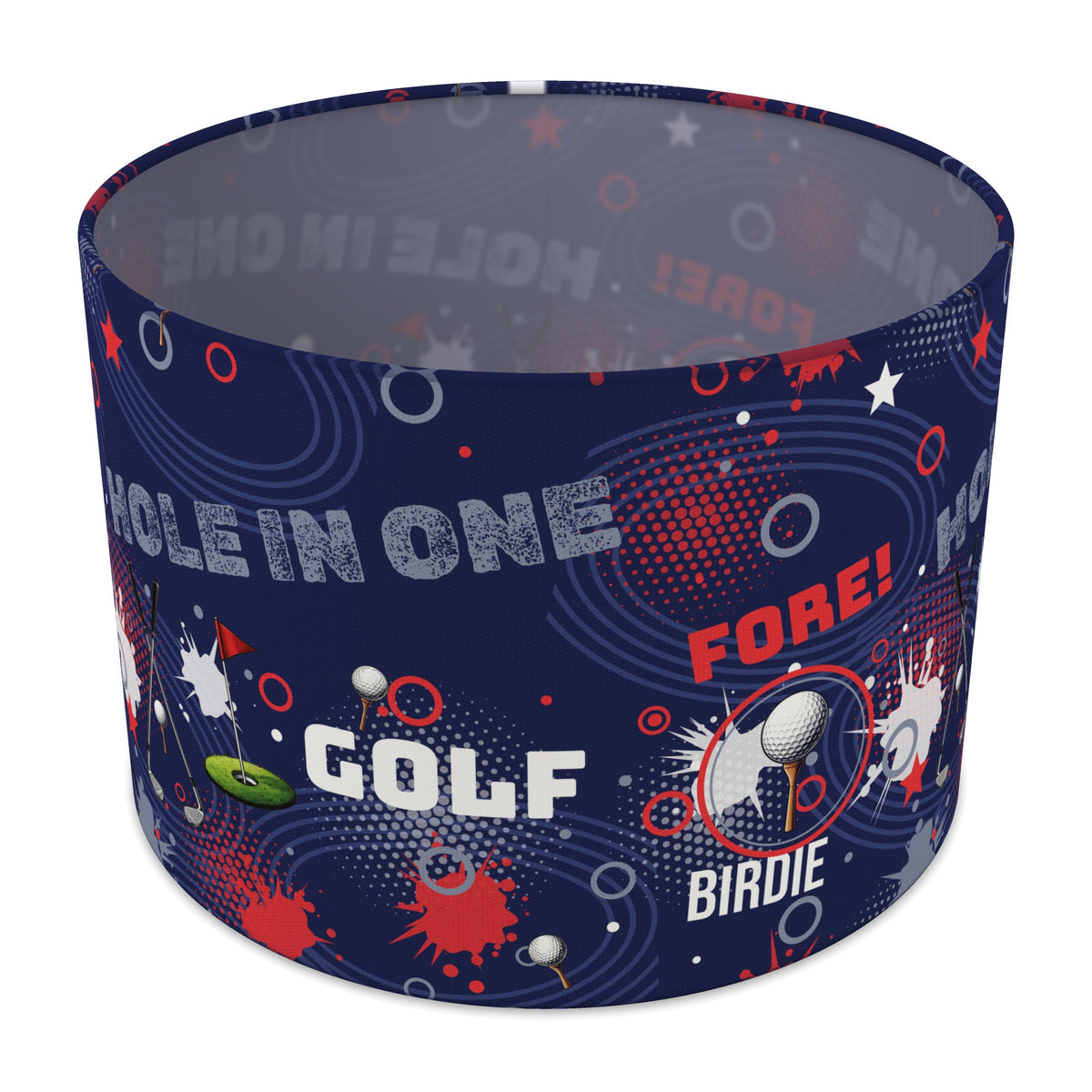 Navy Golf Pro lampshade - 30cm x 21cm Table