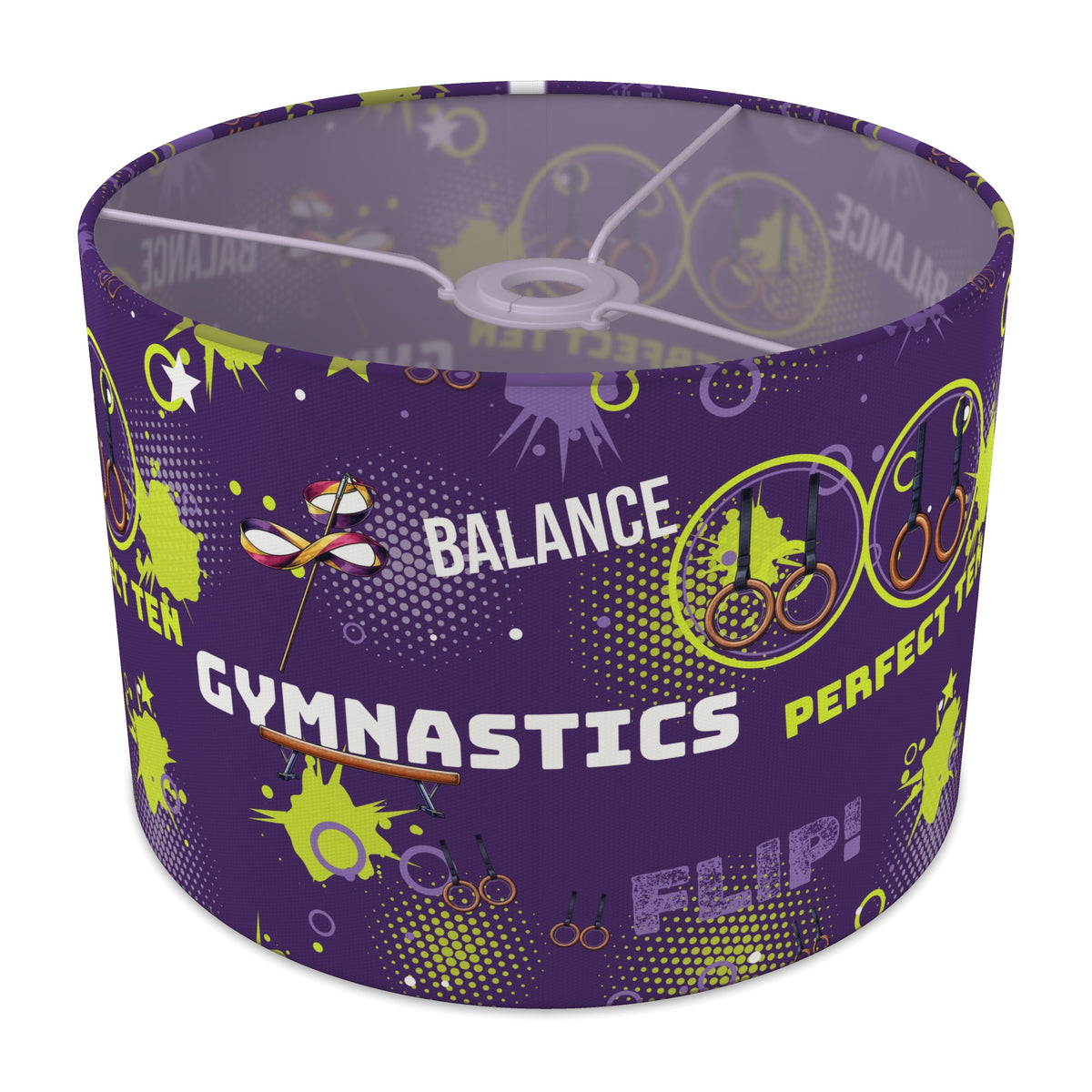 Purple Gymnastics Star lampshade - 30cm x 21cm Ceiling