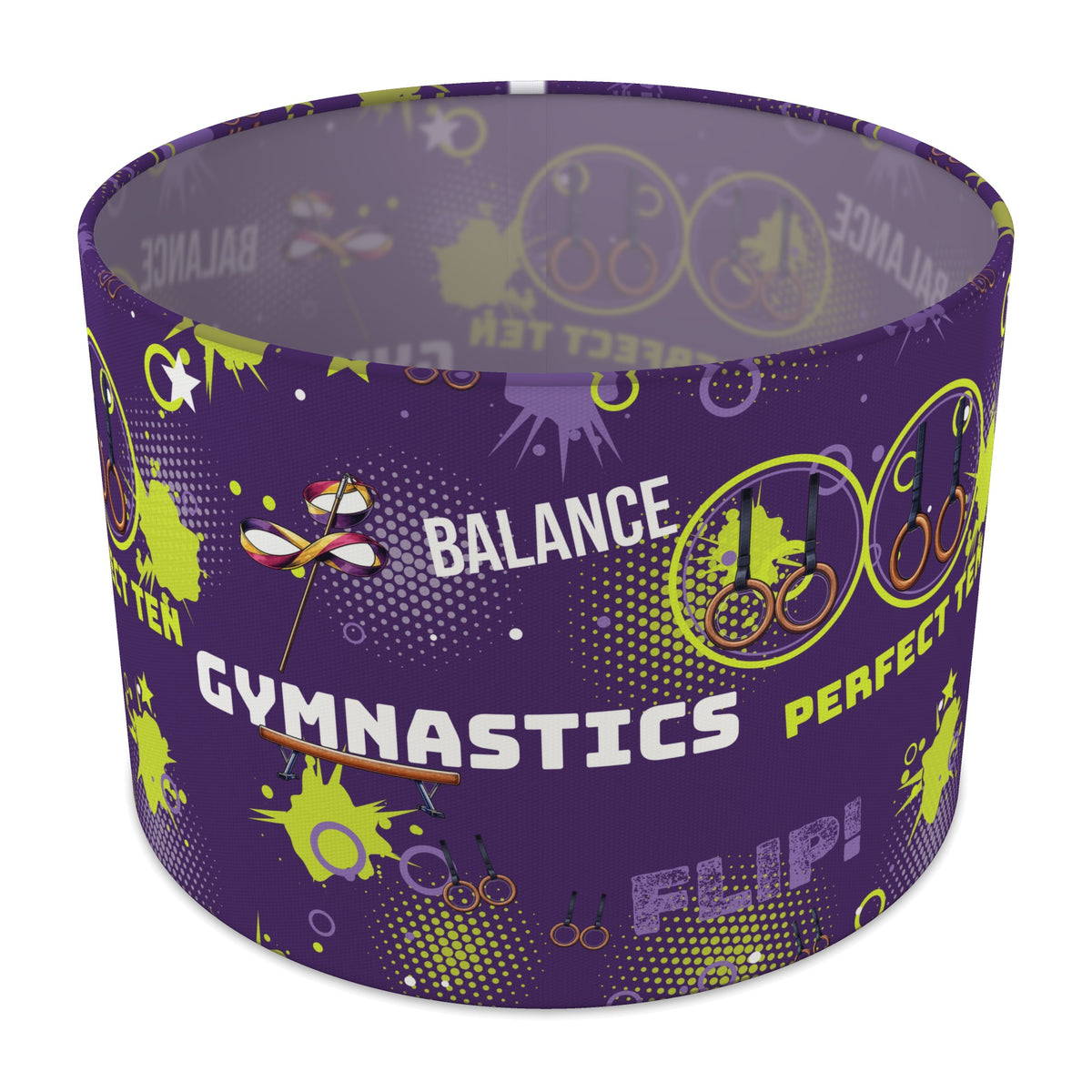 Purple Gymnastics Star lampshade - 30cm x 21cm Table