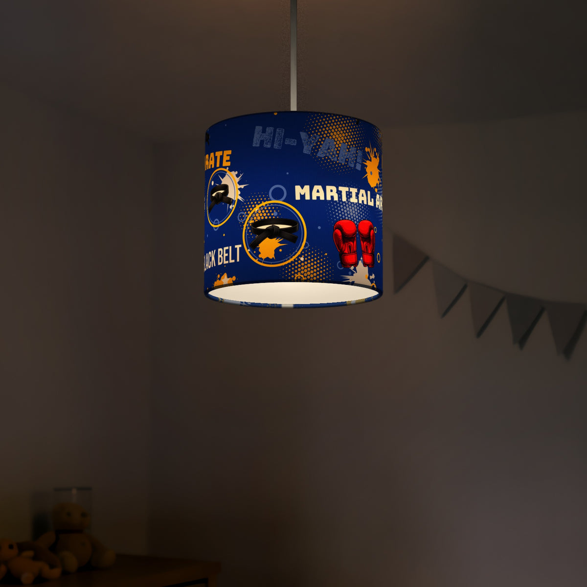 Royal Karate Kid lampshade - 20cm x 18.5cm Ceiling - photo 5