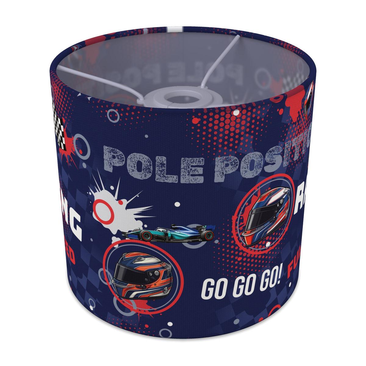 Navy Pole Position lampshade - 20cm x 18.5cm Ceiling - main photo