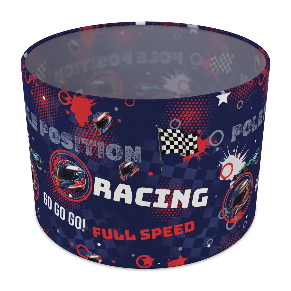 Navy Pole Position lampshade - 30cm x 21cm Table