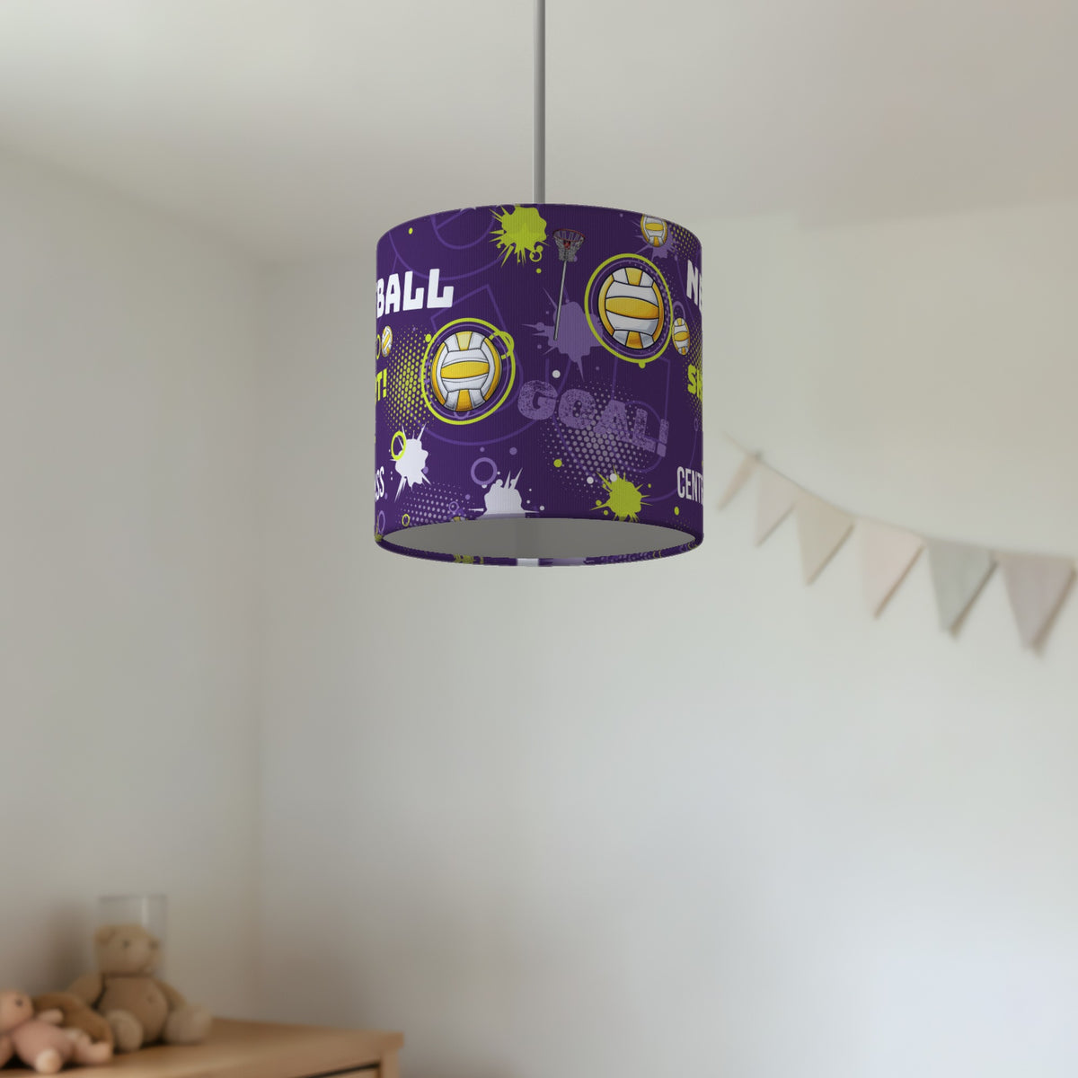 Purple Netball Star lampshade - 20cm x 18.5cm Ceiling - photo 2