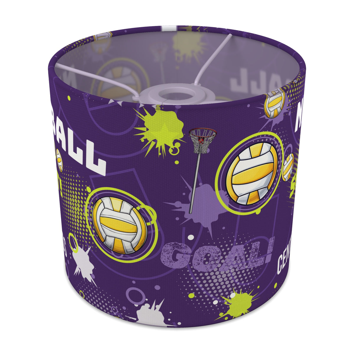 Purple Netball Star lampshade - 20cm x 18.5cm Ceiling - main photo