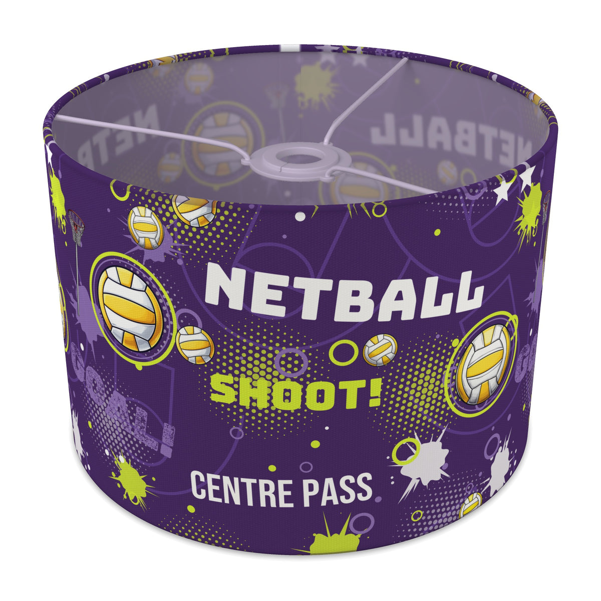 Purple Netball Star lampshade - 30cm x 21cm Ceiling