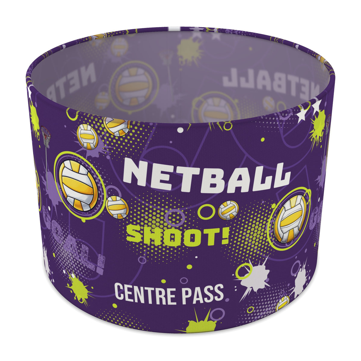Purple Netball Star lampshade - 30cm x 21cm Table