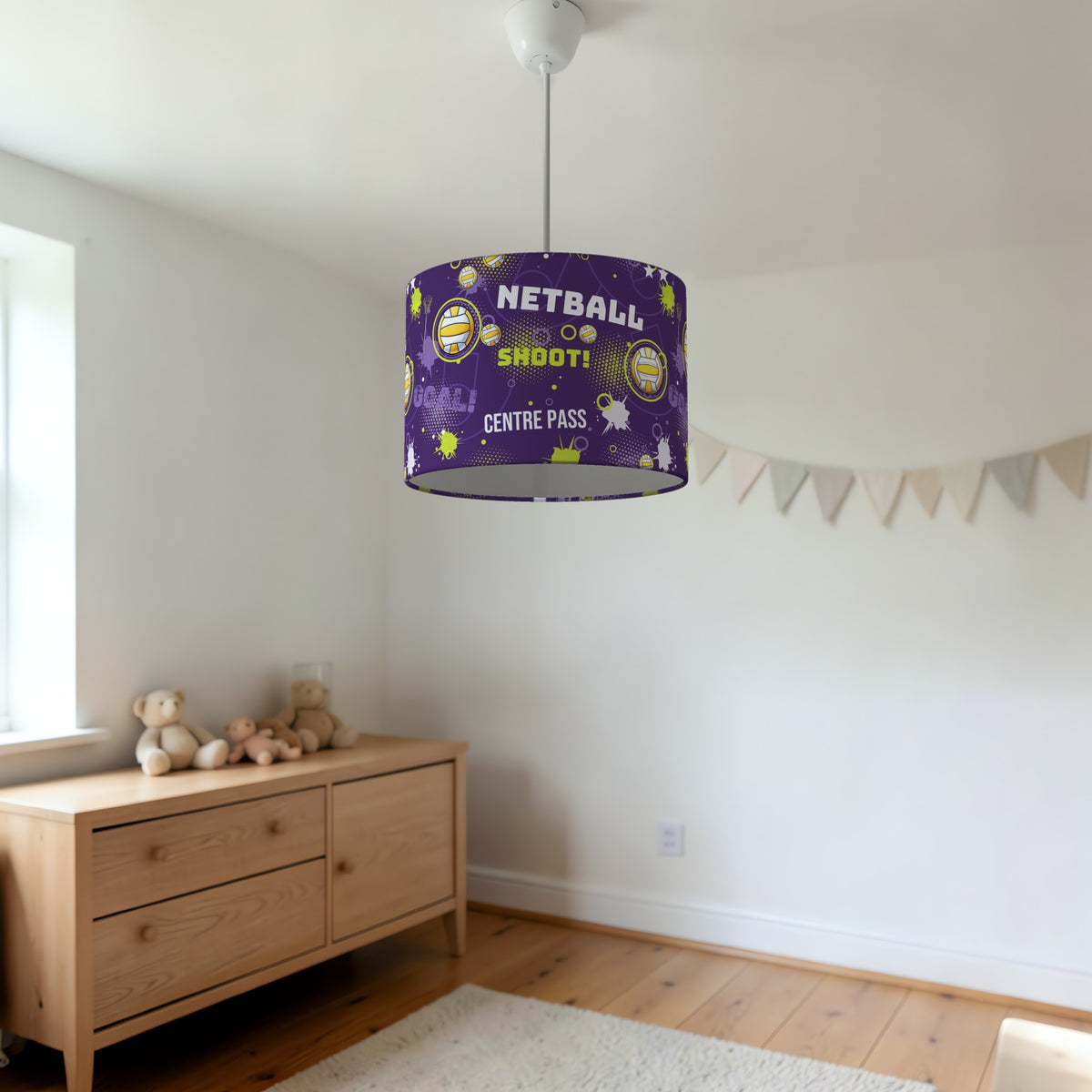 Purple Netball Star lampshade - 20cm x 18.5cm Ceiling - photo 3