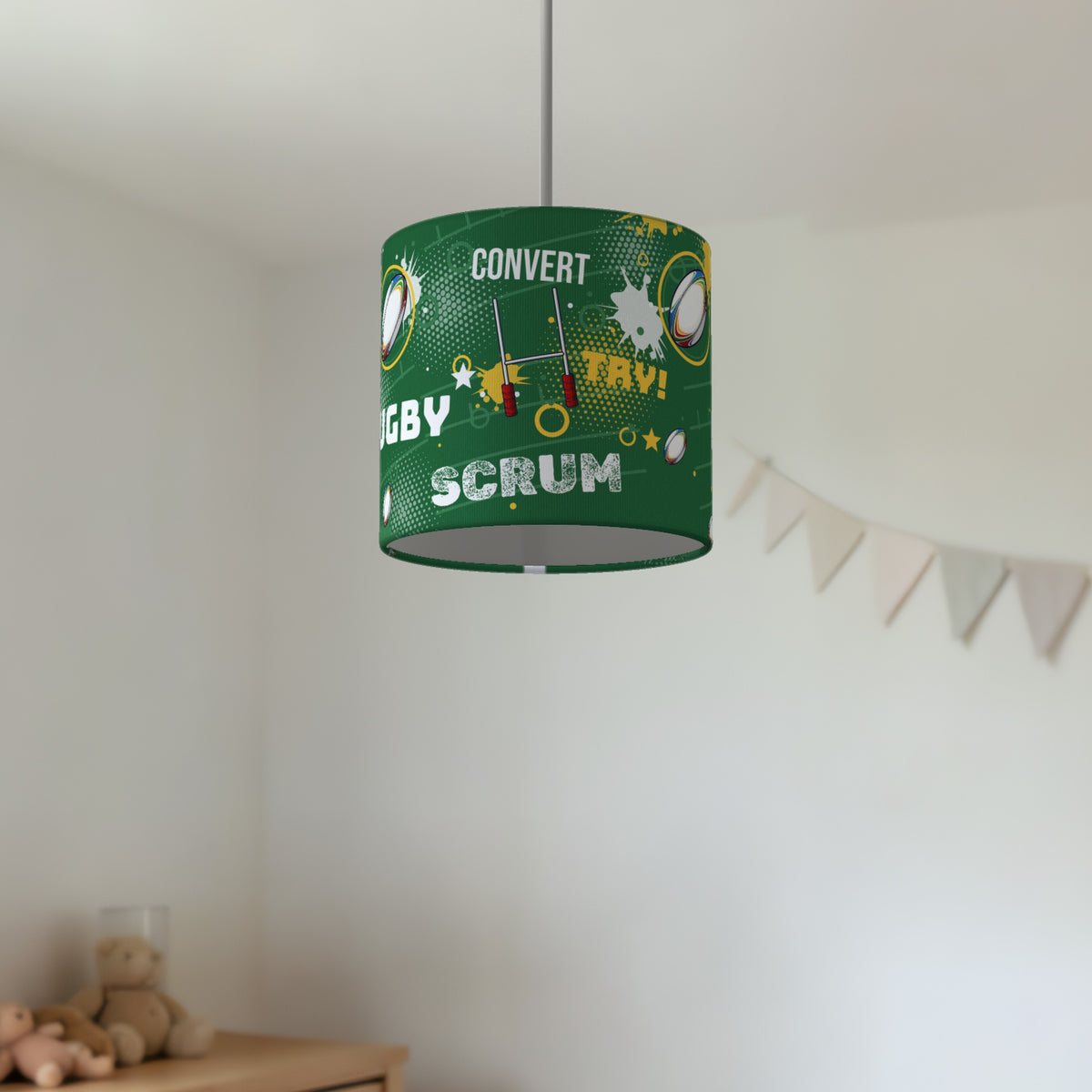 Pitch Rugby Crazy lampshade - 20cm x 18.5cm Ceiling - photo 2