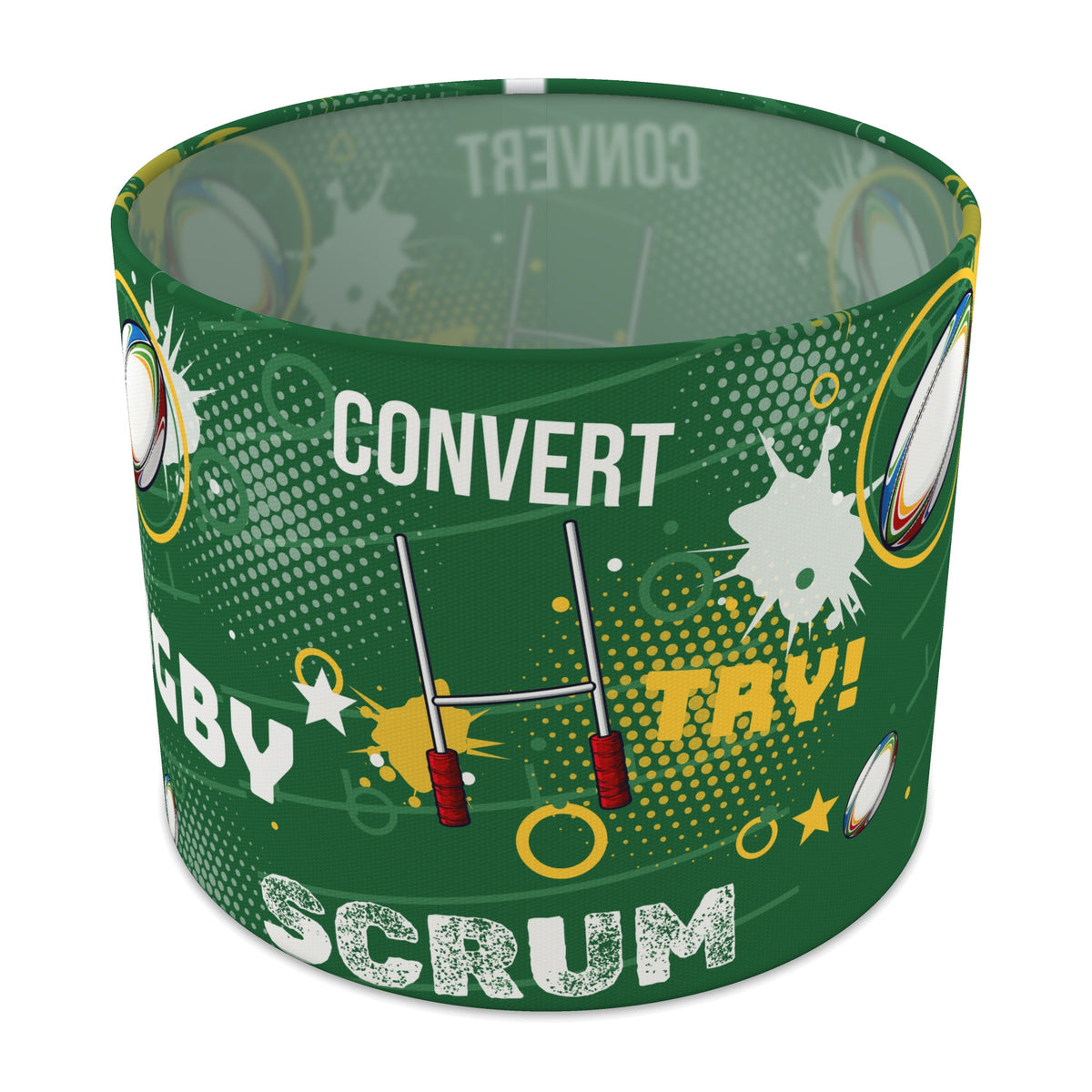 Pitch Rugby Crazy lampshade - 25cm x 20cm Table