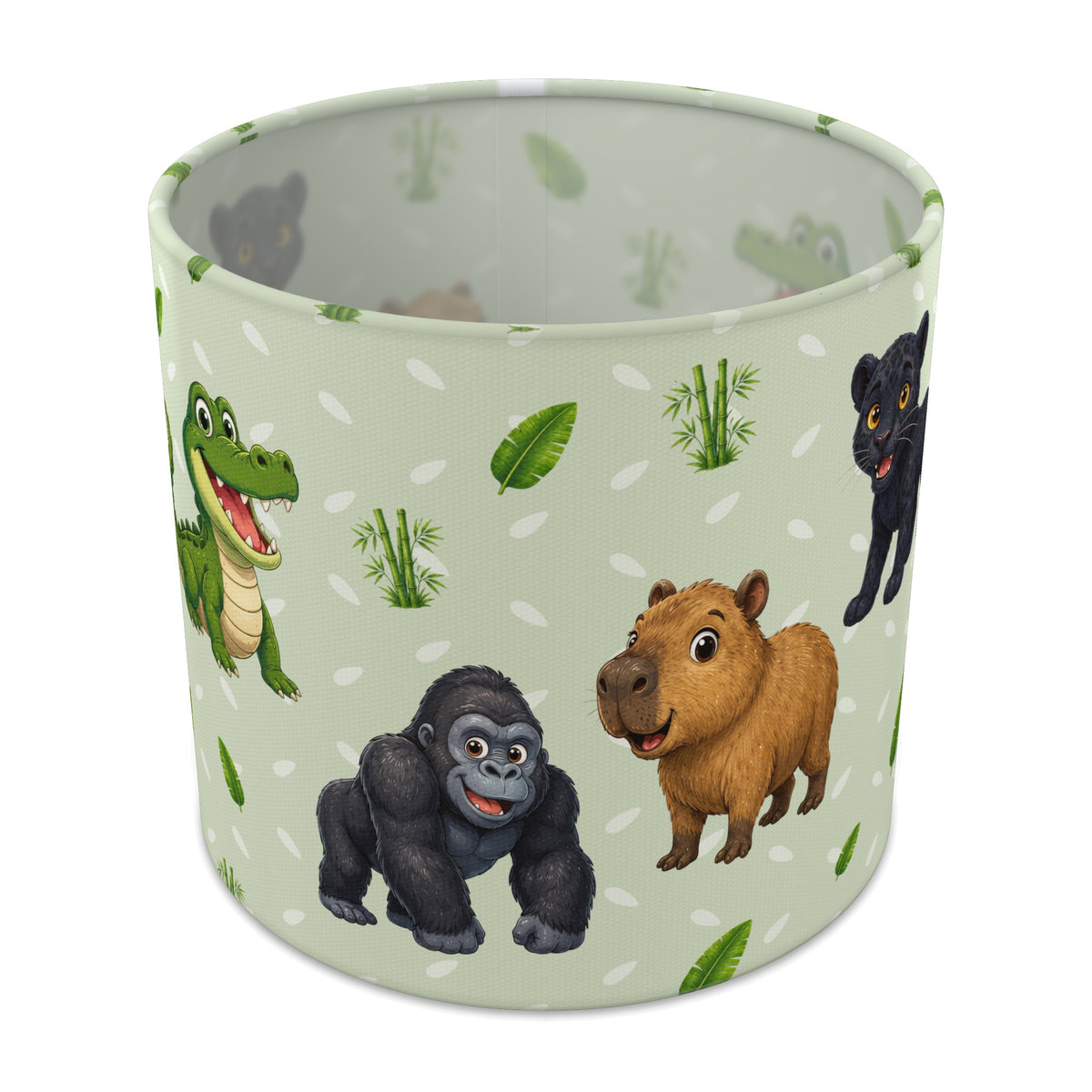 Sage Safari Friends lampshade - 20cm x 18.5cm Table
