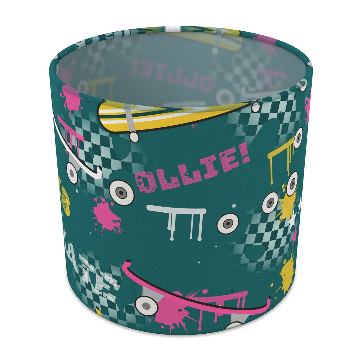 Teal Skate Park lampshade - 20cm x 18.5cm Table