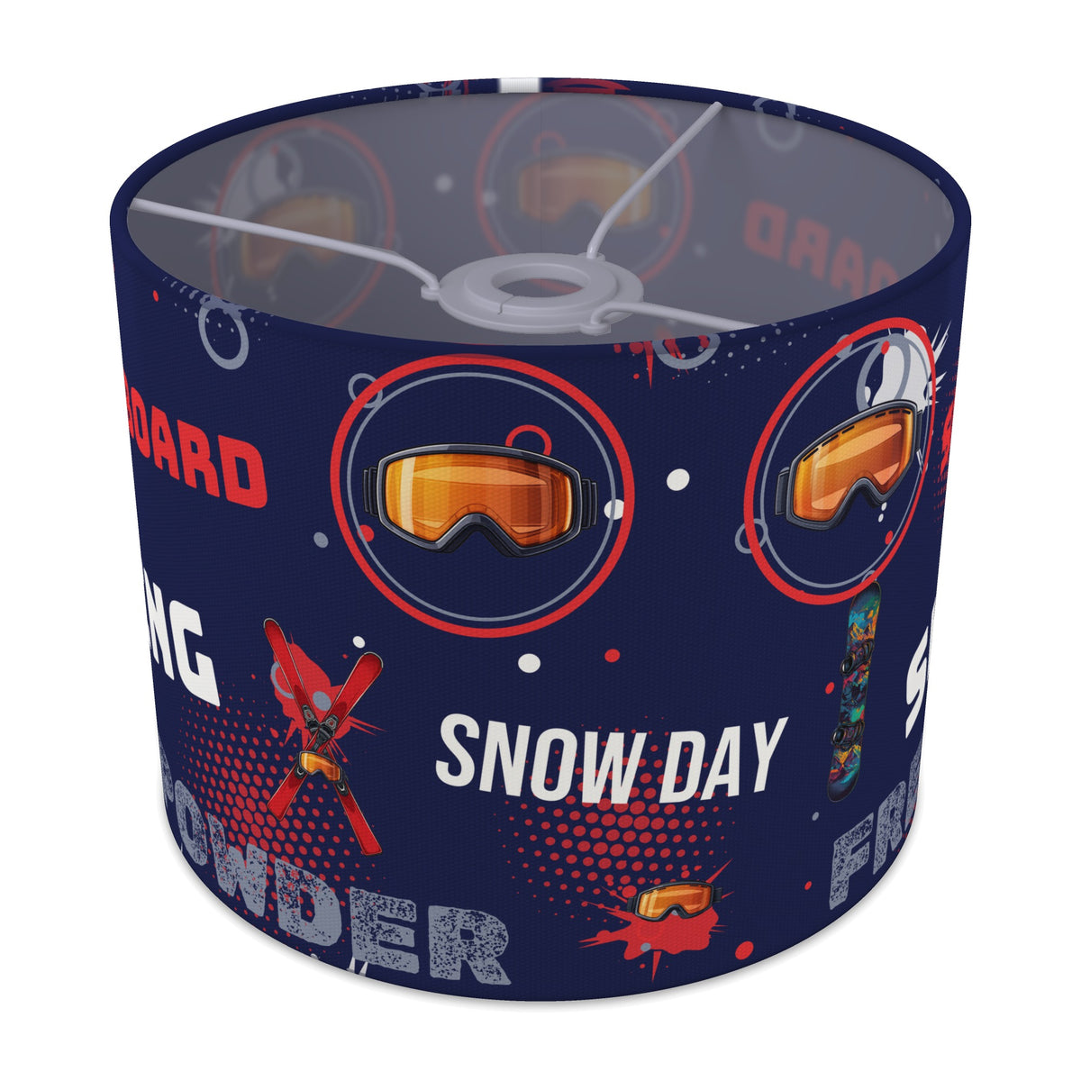 Navy Snow Day lampshade - 25cm x 20cm Ceiling