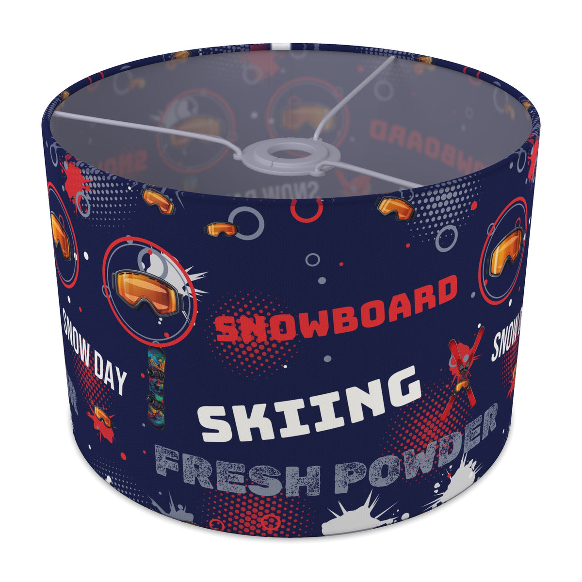 Navy Snow Day lampshade - 30cm x 21cm Ceiling
