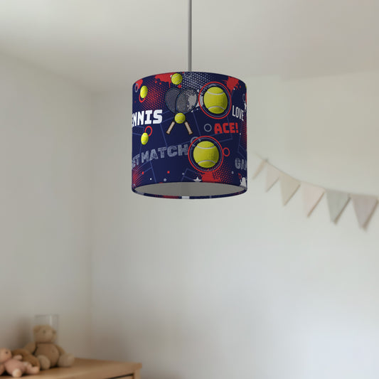 Navy Tennis Ace lampshade - 20cm x 18.5cm Ceiling - photo 2
