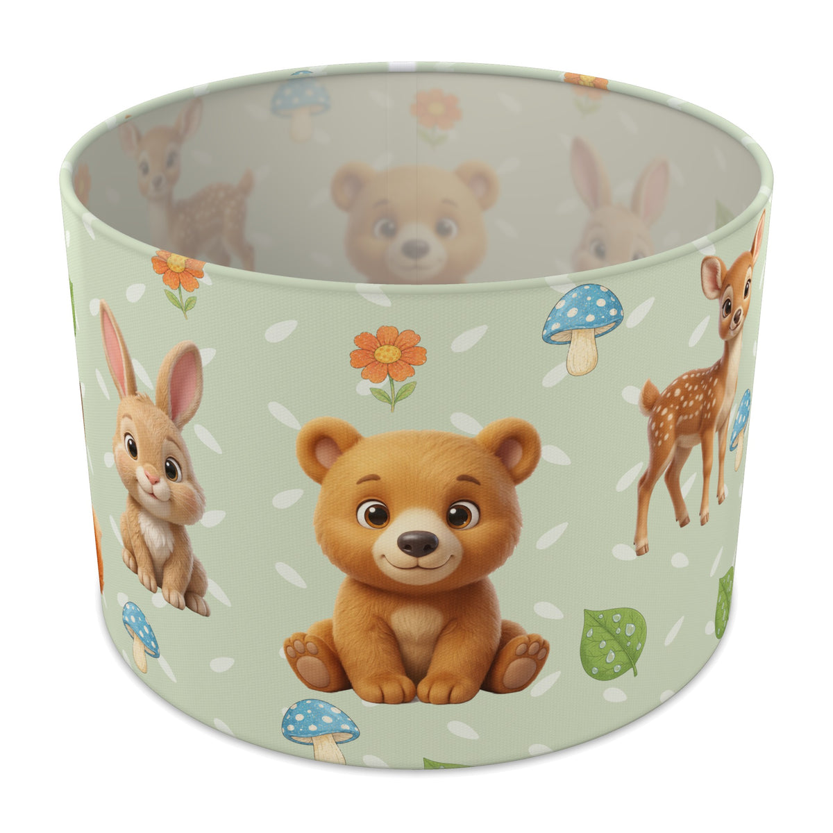 Sage Baby Woodland Friends lampshade - 30cm x 21cm Table