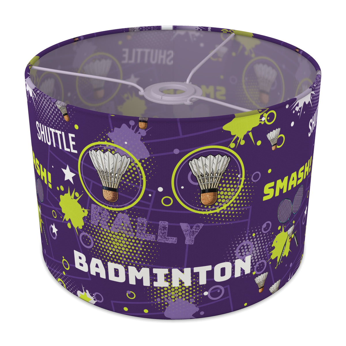 Purple Badminton Smash lampshade - 30cm x 21cm Ceiling