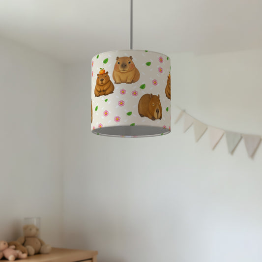 Cream Capybara Chill lampshade - 20cm x 18.5cm Ceiling - photo 2