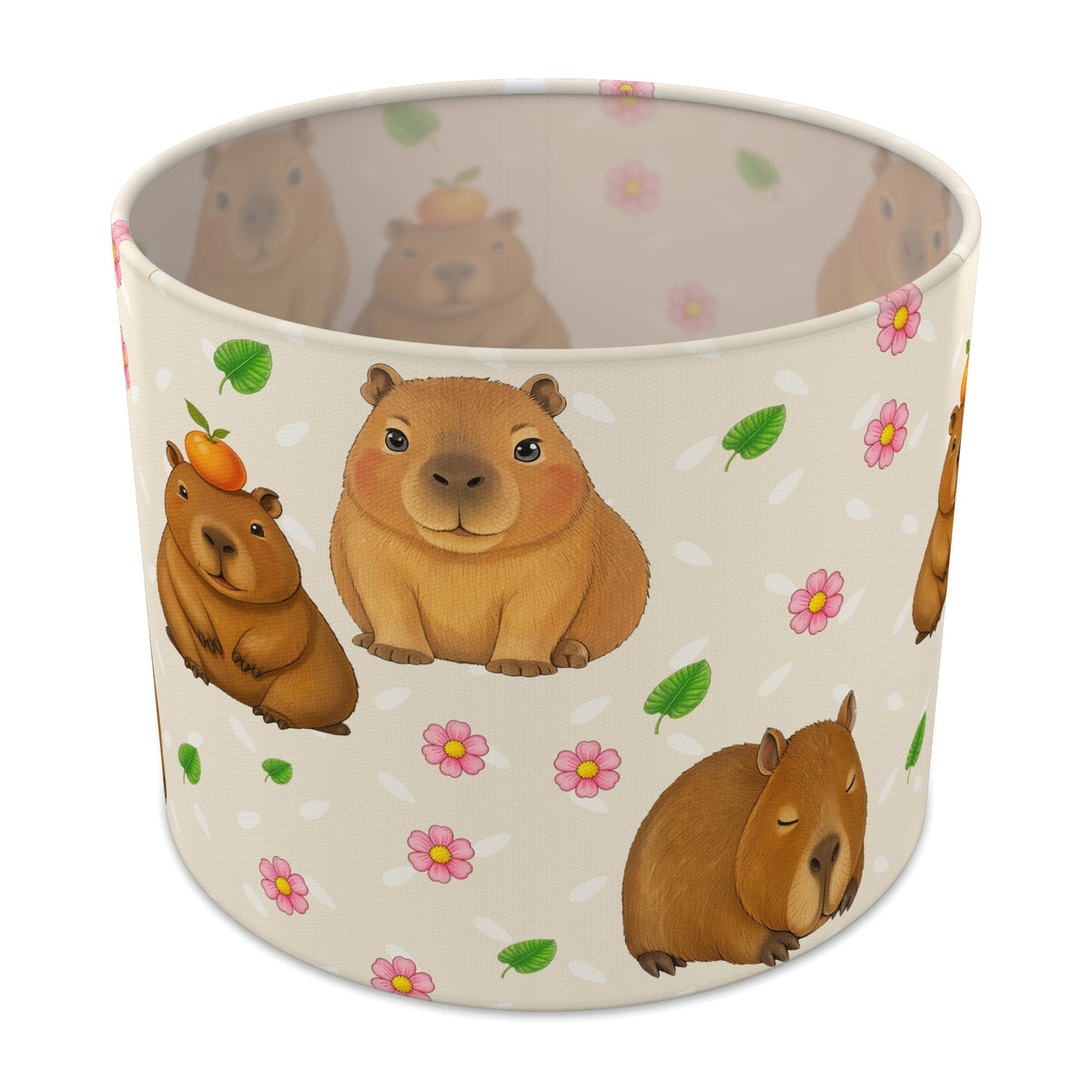 Cream Capybara Chill lampshade - 25cm x 20cm Table
