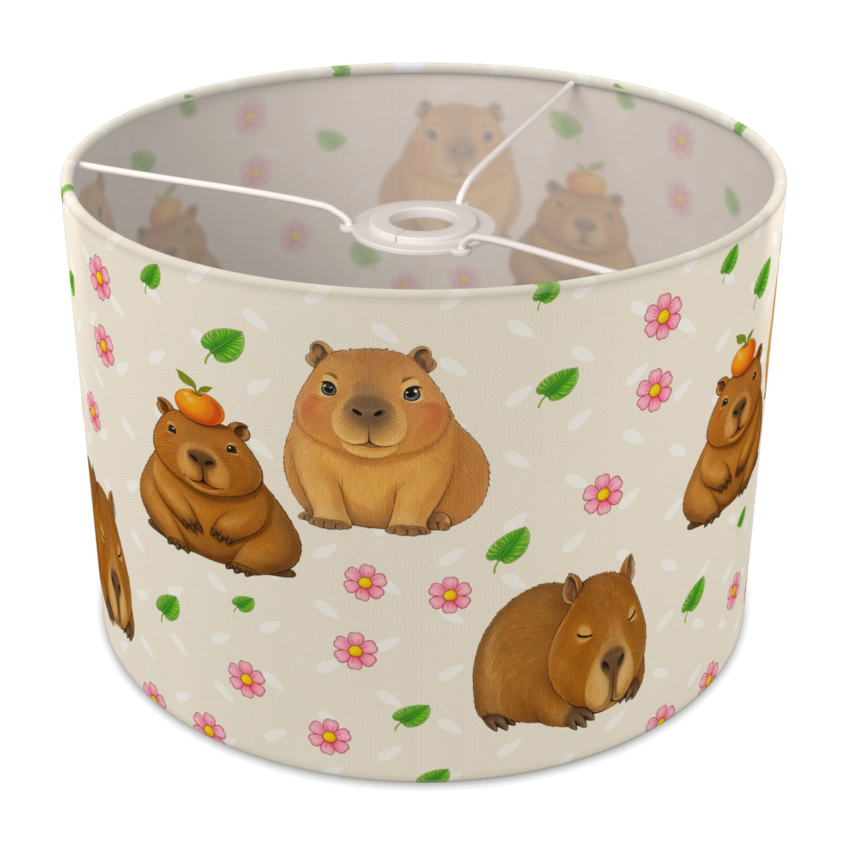 Cream Capybara Chill lampshade - 30cm x 21cm Ceiling